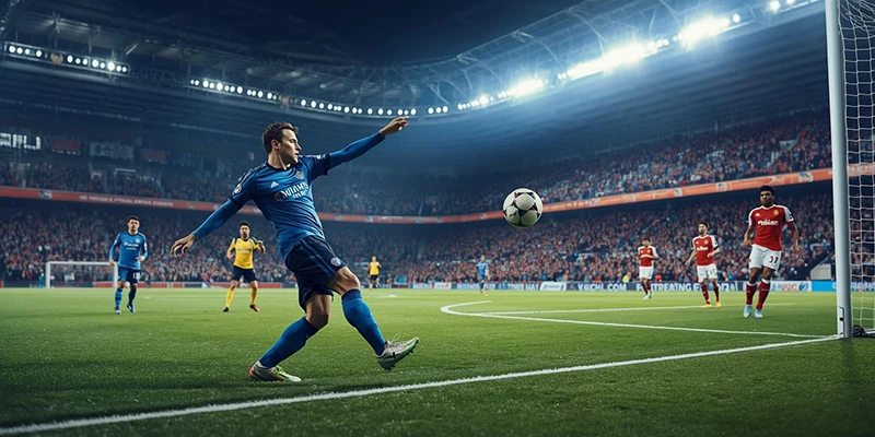 Cầu thủ thực hiện pha phạt góc trong trận đấu