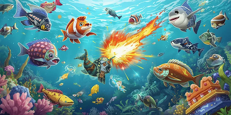 Giao diện Bắn Cá Online với cá và súng cho người mới