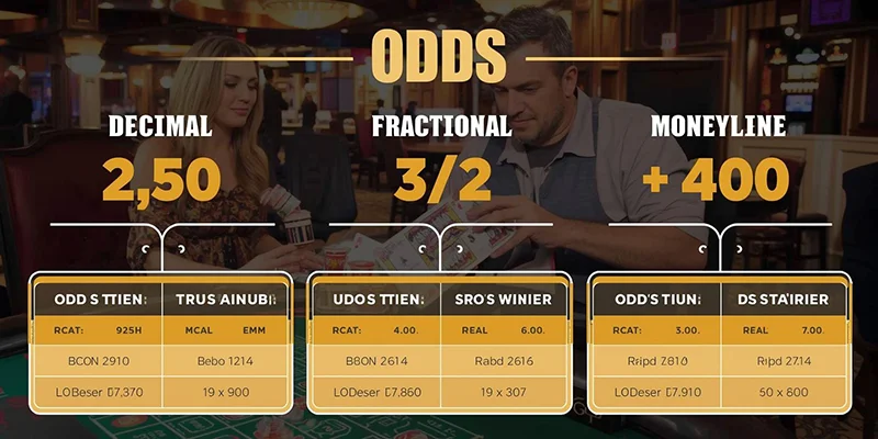 Minh Họa Các Loại Tỷ Lệ Cược Casino