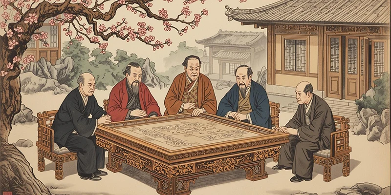 Nhóm Người Chơi Đường Mạt Chược Quảng Đông Thế Kỷ 19