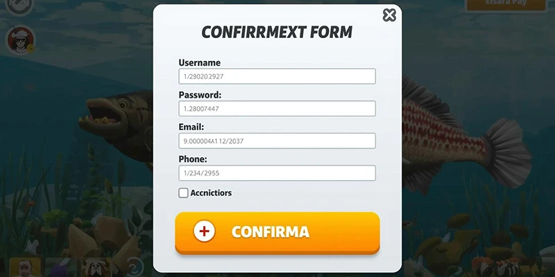 Form đăng ký tài khoản Bắn Cá U88 với các trường thông tin cơ bản