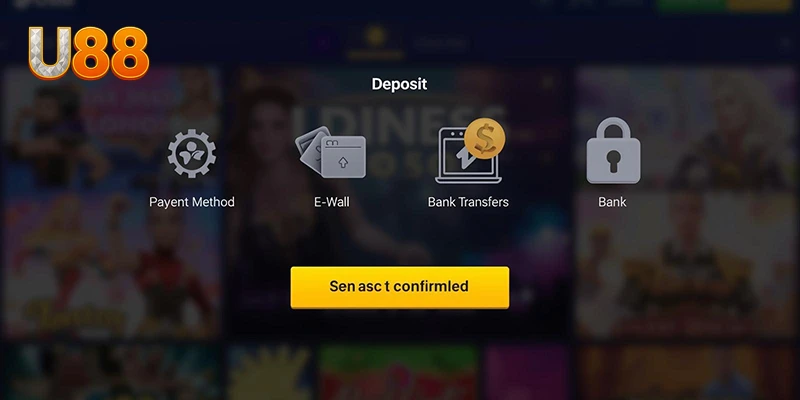 Giao diện nạp tiền U88 với phương thức an toàn
