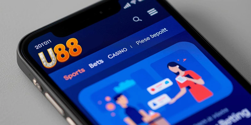 Giao diện trang chủ U88 với tùy chọn nạp tiền