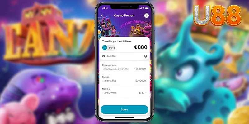 Màn hình chuyển khoản ngân hàng đến tài khoản U88