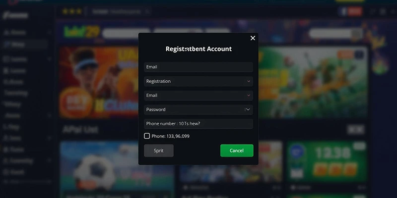 Thông báo lỗi nhập liệu trong đăng ký U88